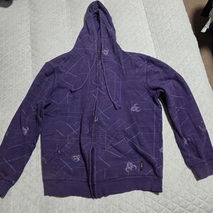PURPLE DARKSTAR ZIP UP HOODIE